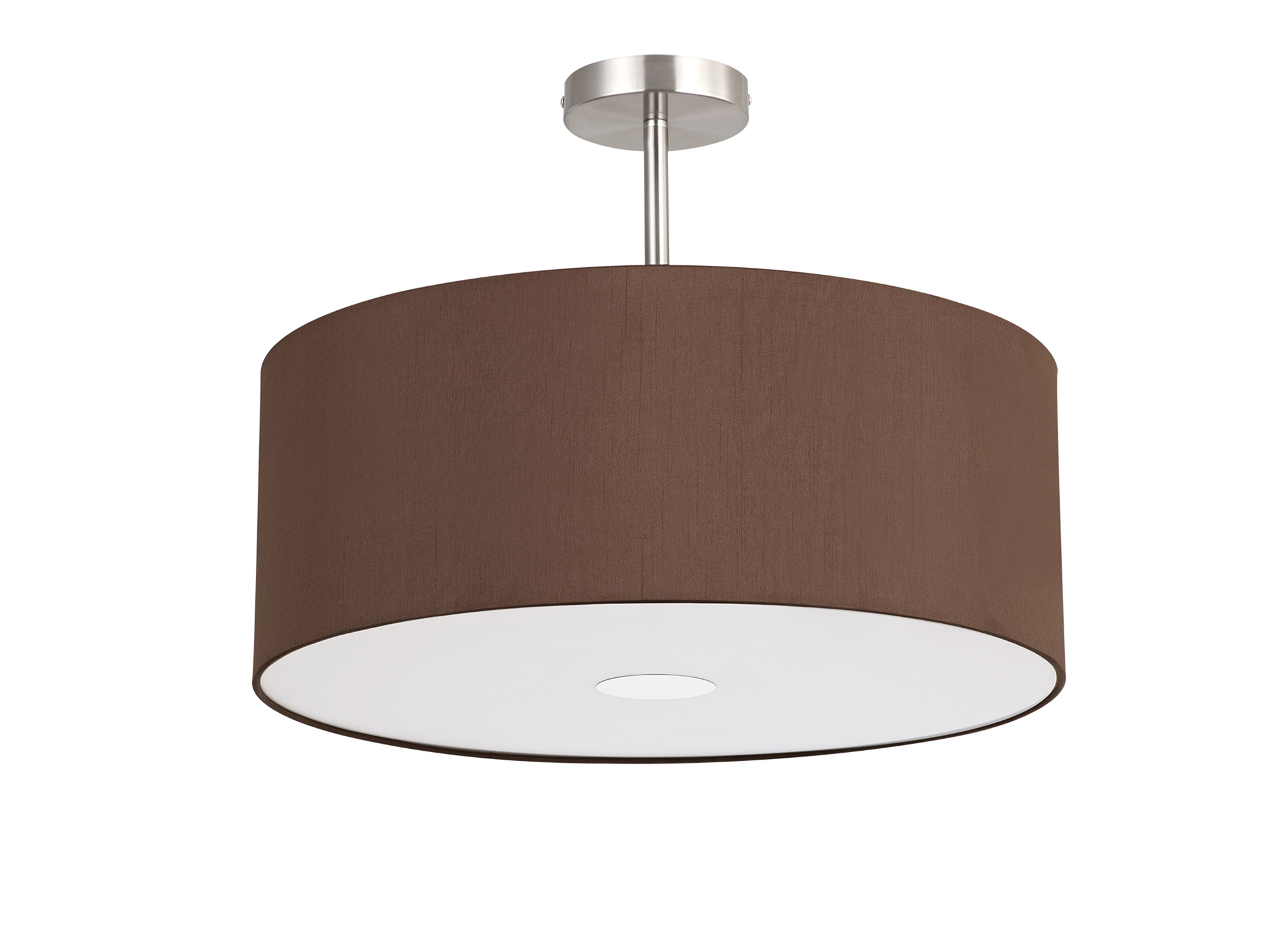 Baymont 50cm Semi Flush 3 Light Satin Nickel, Raw Cocoa/Grecian Bronze, Frosted Diffuser DK0428  Deco Baymont SN RC